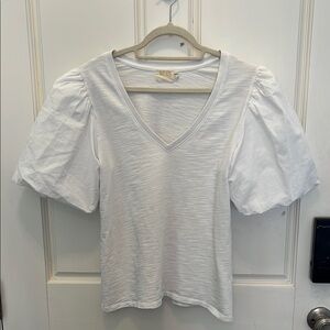 EUC NATION LTD White Teva Relaxed Bubble Tee. Size Large